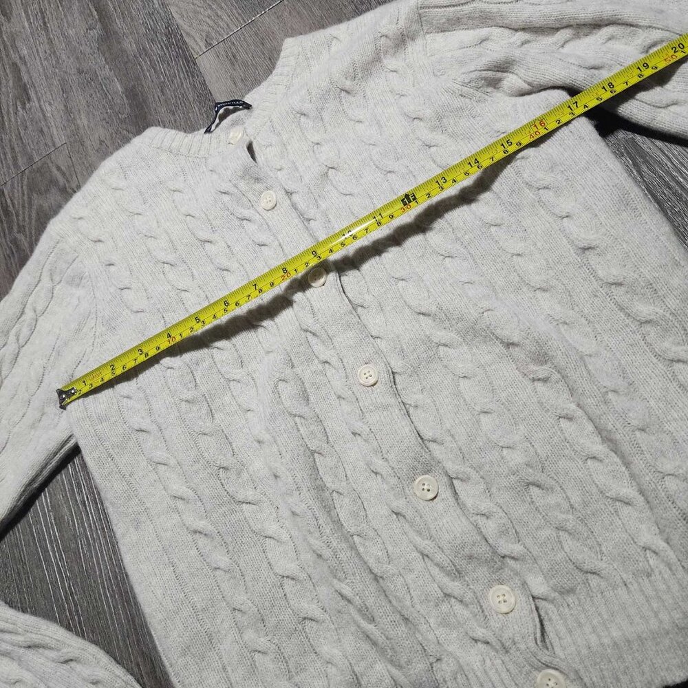 Brandy Melville grey wool cable knit button-up cardigan - Picture 6 of 9